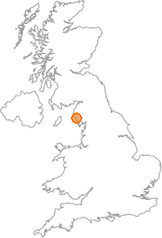 map showing location of Holmrook, Cumbria