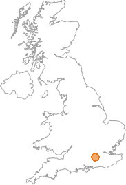 map showing location of Horsell, Surrey