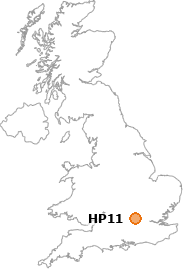 map showing location of HP11