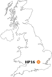 map showing location of HP16