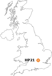 map showing location of HP21