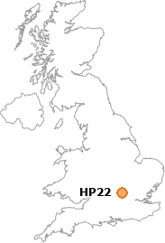 map showing location of HP22