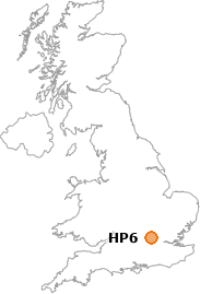 map showing location of HP6
