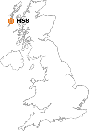 map showing location of HS8