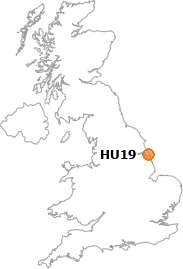 map showing location of HU19