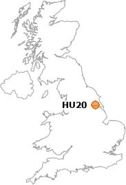 map showing location of HU20