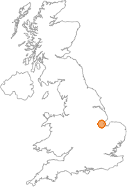 map showing location of Hubbert's Bridge, Lincolnshire