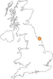 map showing location of Hunt House, North Yorkshire