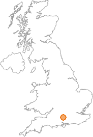 map showing location of Hurstbourne Priors, Hampshire
