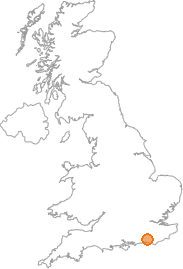 map showing location of Hurstpierpoint, West Sussex