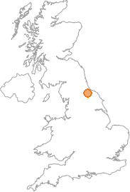 map showing location of Hutton Rudby, North Yorkshire
