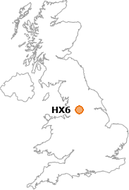 map showing location of HX6