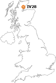 map showing location of IV28