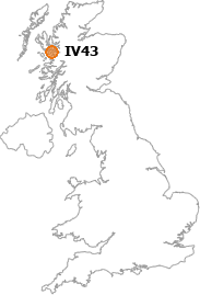 map showing location of IV43
