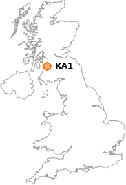map showing location of KA1
