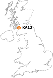 map showing location of KA12