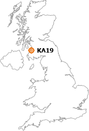 map showing location of KA19