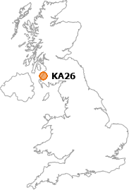 map showing location of KA26