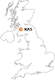 map showing location of KA5