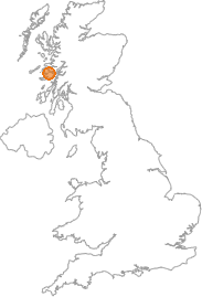 map showing location of Kellan, Argyll and Bute