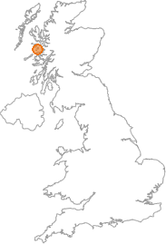 map showing location of Kildonnan, Highland