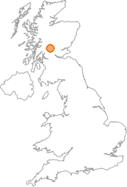 map showing location of Killin, Stirling