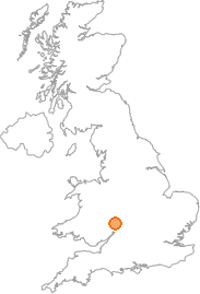 map showing location of King's Green, Gloucestershire