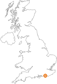 map showing location of Kingston by Sea, West Sussex