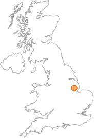 map showing location of Kirkby on Bain, Lincolnshire