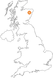 map showing location of Kirkton of Culsalmond, Aberdeenshire