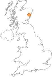 map showing location of Kirkton of Durris, Aberdeenshire