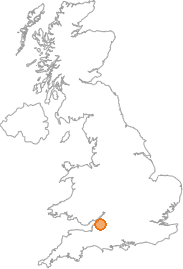 map showing location of Knowle, Bristol