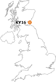 map showing location of KY16