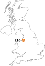 map showing location of L16