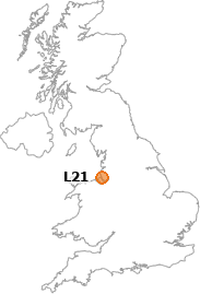 map showing location of L21