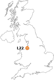 map showing location of L22