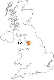 map showing location of LA1