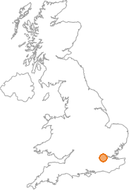 map showing location of Lavender Hill, Greater London