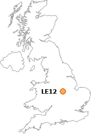 map showing location of LE12