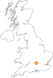 map showing location of Little Wittenham, Oxfordshire