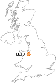 map showing location of LL13