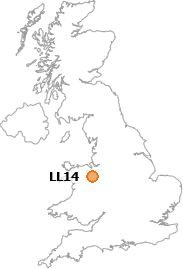 map showing location of LL14