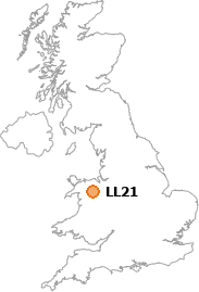 map showing location of LL21