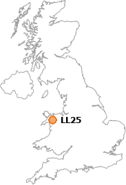 map showing location of LL25