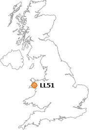 map showing location of LL51