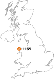 map showing location of LL65