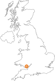 map showing location of Llanbradach, Caerphilly