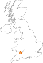 map showing location of Llancarfan, Vale of Glamorgan
