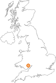 map showing location of Llanddewi Rhydderch, Monmouthshire