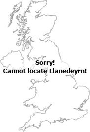 map showing location of Llanedeyrn, Cardiff